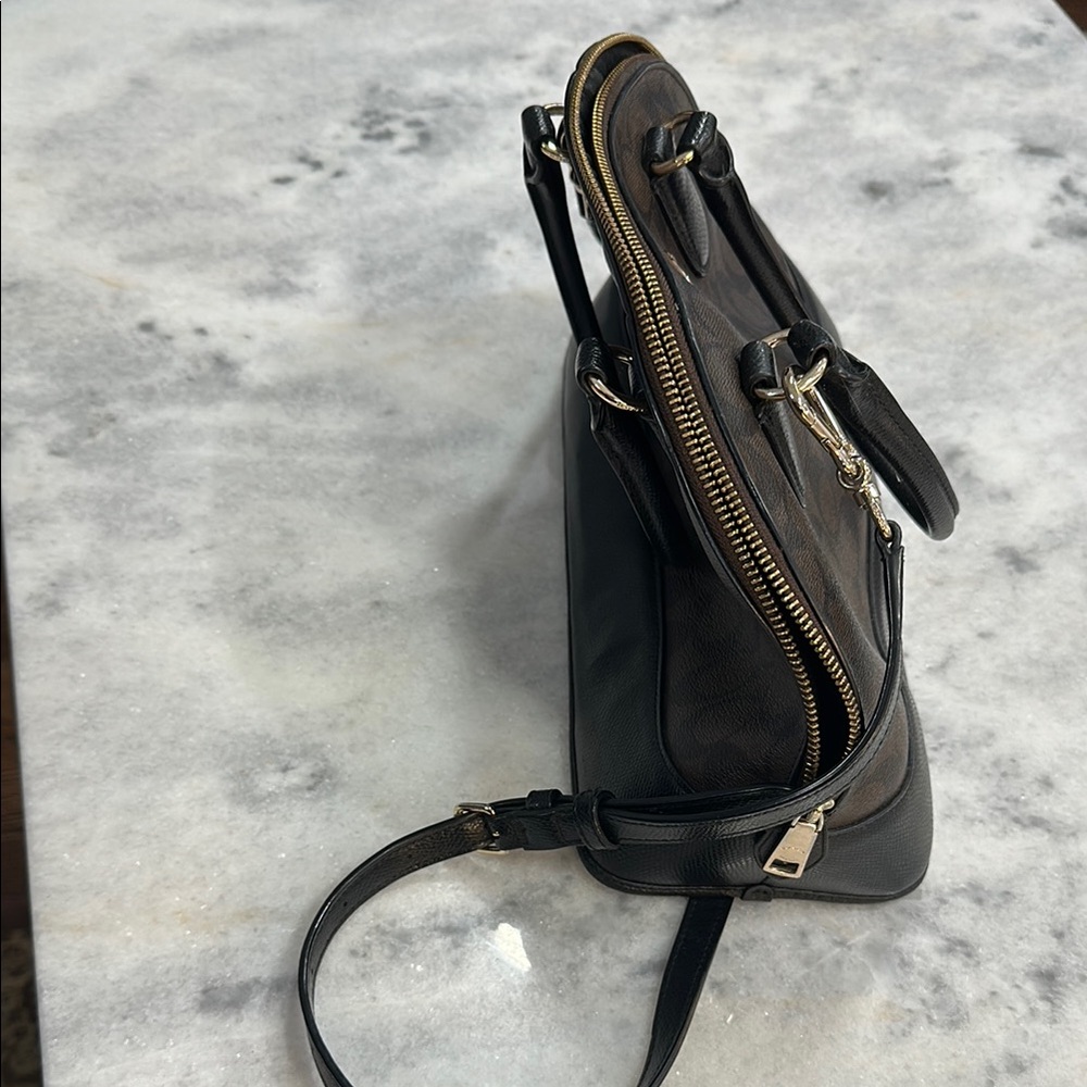 Coach Brown and Black Satchel with Timeless Charm - Picture 5 of 7
